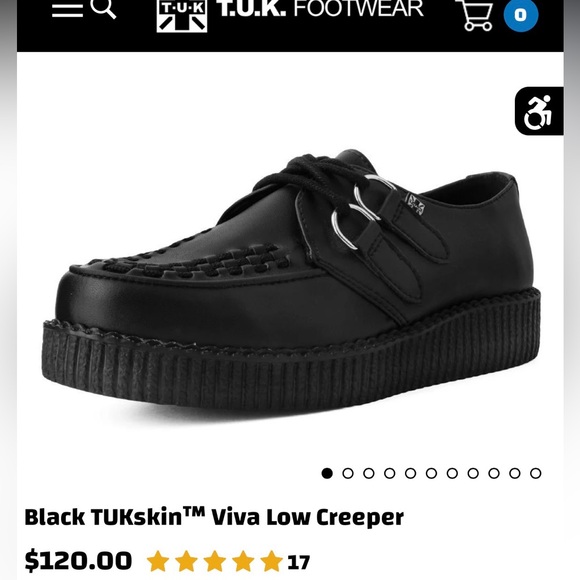 Black TUKskin™ Viva Low Creeper. Worn only once! - Picture 2 of 3